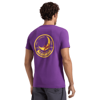 Tricou cu mânecă scurtă La Sportiva Climbing on the Moon T-Shirt Men Viola/Giallo