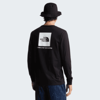 Tricou cu mânecă lungă The North Face Evolution Box NSE Regular Long Sleeve Men TNF BLACK/TNF WHITE