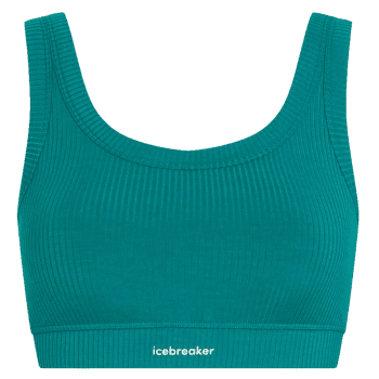 Sutien Icebreaker Merino Blend Rib Lotus Bra Women TIDAL TEAL
