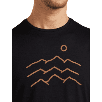 Tricou cu mânecă scurtă Icebreaker Merino Blend 125 Cool-Lite Sphere SS Tee Across the Peaks Men BLACK