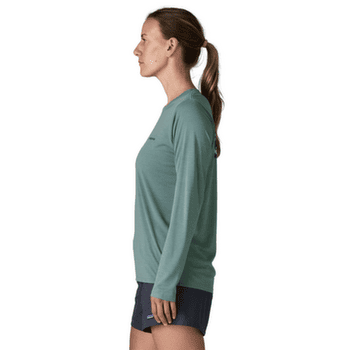 Tricou cu mânecă lungă Patagonia Long-Sleeved Cap Cool Daily Shirt  - Boardshort Logo Women Dyno White