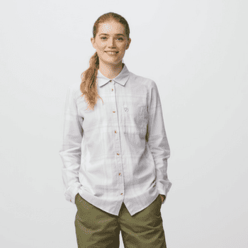 Cămașă cu mânecă lungă Fjällräven ÖVIK LITE FLANNEL SHIRT WOMEN Lavender Mist-Eggshell