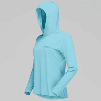 Tricou cu mânecă lungă Norrona femund tech Hood Women Aqua Haze