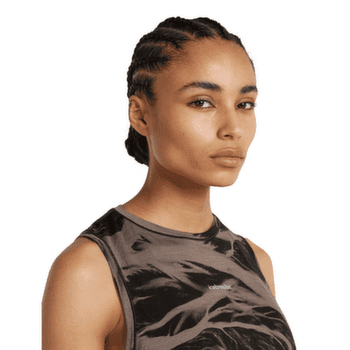 Tricou cu mânecă scurtă Icebreaker Merino Blend 125 Cool-Lite Speed Tank Motion AOP Women PORCINI/BLACK/AOP