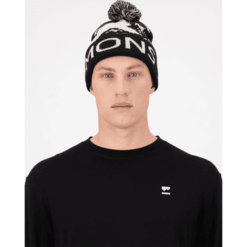 Căciuli Mons Royale Mtn Pixel Merino Pom Pom Beanie Black / White