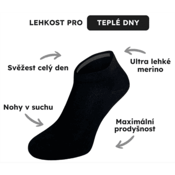 Șosete Northman Summer Merino 3-pack 99_černá