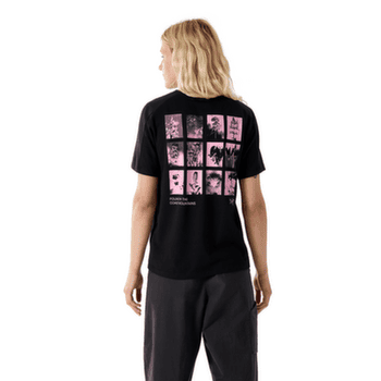 Tricou cu mânecă scurtă Arcteryx Krag SL Cotton Superbloom Crew SS Women Black