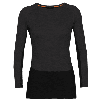 Tricou cu mânecă lungă Icebreaker 200 ZoneKnit LS Crewe Women JET HTHR/BLACK/METRO HTHR/CB