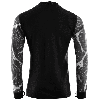 Tricou cu mânecă lungă Aclima Lars Monsen Femunden crewneck Men Jet Black/Marengo/Femunden Dark