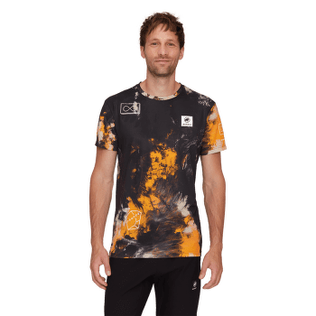 Tricou cu mânecă scurtă Mammut Massone Sport T-Shirt Sender Men black-tangerine 00711