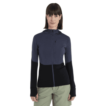 Hanorac Icebreaker Merino Blend 200 RealFleece™ Descender LS Zip Hoodie Women GRAPHITE/BLACK/CB
