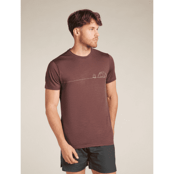 Tricou cu mânecă scurtă Icebreaker Merino 150 Tech Lite SS Tee Single Line Camp Men Midnight Navy