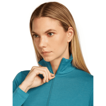 Tricou cu mânecă lungă Icebreaker Merino 200 Oasis LS Half Zip Women Black