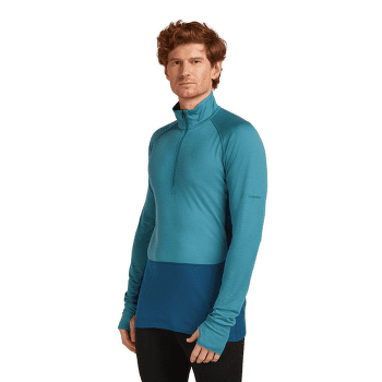 Tricou cu mânecă lungă Icebreaker Merino 200 ZoneKnit™ LS Half Zip Men ATLANTIS/TOPAZ/CB