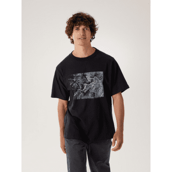 Tricou cu mânecă scurtă Arcteryx Kragg Cotton Lithographica SS Men White Light