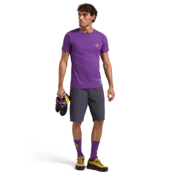 Tricou cu mânecă scurtă La Sportiva Climbing on the Moon T-Shirt Men Viola/Giallo