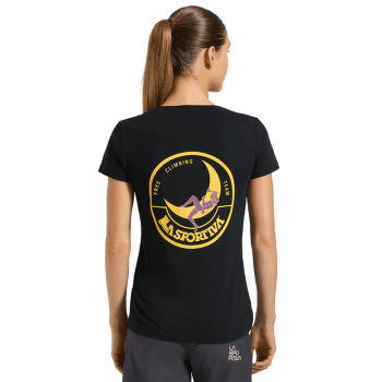 Tricou cu mânecă scurtă La Sportiva CLIMBING ON THE MOON T-Shirt Women Viola/Giallo