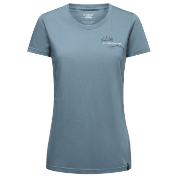 Tricou cu mânecă scurtă La Sportiva CLIMB FLOWER T-SHIRT Women Limestone/Night Sky