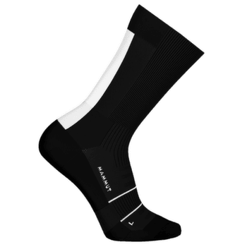 Șosete Mammut TRAIL RUNNING LIGHTWEIGHT MERINO CREW SOCKS black-white 0047