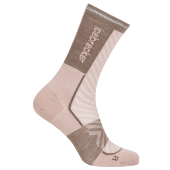 Șosete Icebreaker Merino Run+Ultralight Crew Women PINK QUARTZ/PORCINI
