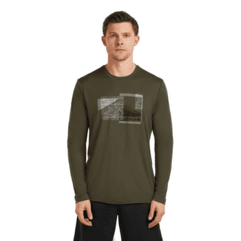 Tricou cu mânecă lungă Icebreaker Merino 150 Tech Lite LS Tee Peak Balance Men DK LODEN