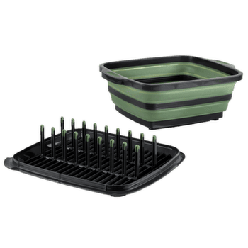 Chiuvetă de camping GSI ESCAPE DISH RACK SET Green