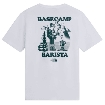 Tricou cu mânecă scurtă The North Face BASECAMP BARISTA RELAXED SHORT SLEEVE TEE-GRAPHIC UNISEX VD9 TNF WHITE/PACIFIC TEAL