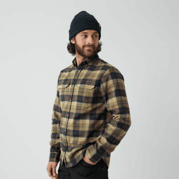 Cămașă cu mânecă lungă Fjällräven Singi Heavy Flannel Shirt Men Dark Navy-Buckwheat Brown