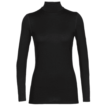 Tricou cu mânecă lungă Icebreaker 260 Tech LS Turtleneck Women Black