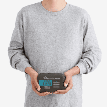 Inserție pentru sac de dormit Sea to Summit Breeze Sleeping Bag Liner - Mummy w/ Drawcord - Compact Blue Atoll