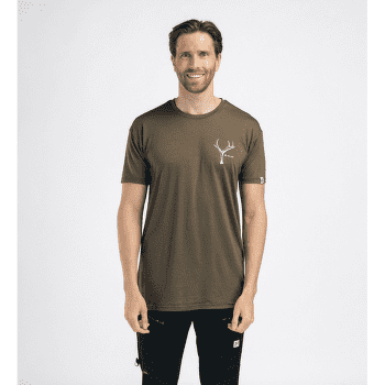 Tricou cu mânecă scurtă Aclima LightWool Tee Print Horn Men Jet Black