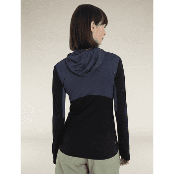 Hanorac Icebreaker Merino Blend 200 RealFleece™ Descender LS Zip Hoodie Women GRAPHITE/BLACK/CB