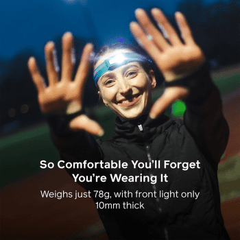 Lampă frontală BioLite Dash 450 Rechargeable HeadLamp Red