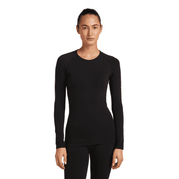 Tricou cu mânecă lungă Icebreaker Merino 260 ZoneKnit™ Seamless LS Crewe Women BLACK