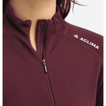 Tricou cu mânecă lungă Aclima WarmWool Mock Neck Shirt Women Fig