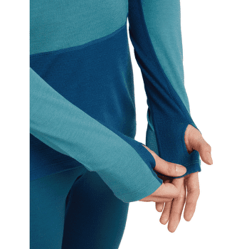 Tricou cu mânecă lungă Icebreaker Merino 200 ZoneKnit™ LS Crewe Men BLACK