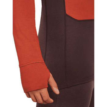 Tricou cu mânecă lungă Icebreaker Merino 260 ZoneKnit™ LS Half Zip Men JET HTHR-011