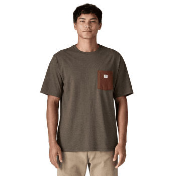 Tricou cu mânecă scurtă Patagonia Shop Sticker Pocket Responsibili-Tee Men Marlow Brown