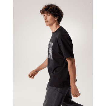 Tricou cu mânecă scurtă Arcteryx Kragg Cotton Lithographica SS Men White Light