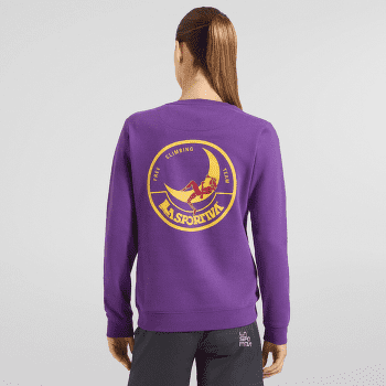 Tricou cu mânecă lungă La Sportiva Climbing on the Moon Sweatshirt Women Nero/Giallo