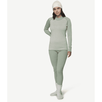 Tricou cu mânecă lungă Devold Kvitegga Merino 230 Cross Neck Women 010A RAW WHITE