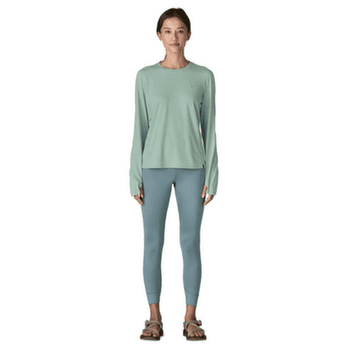 Tricou cu mânecă lungă Patagonia Long-Sleeved Cap Cool Sun Shirt Women Nouveau Green - Blue Sage X-Dye