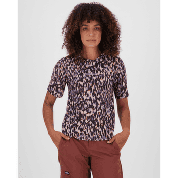 Tricou cu mânecă scurtă Mons Royale Icon Merino T-Shirt Women Rock Leopard