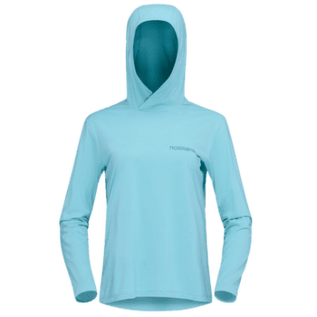 Tricou cu mânecă lungă Norrona femund tech Hood Women Aqua Haze