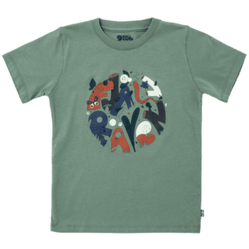 Tricou cu mânecă scurtă Fjällräven Kids Forest Findings T-shirt Patina Green