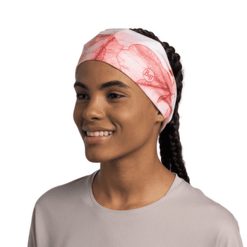 Bandă pentru cap Buff Coolnet UV Wide Headband SENIA AZALEA
