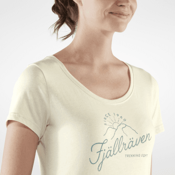 Tricou cu mânecă scurtă Fjällräven Sunrise T-shirt Women Chalk White