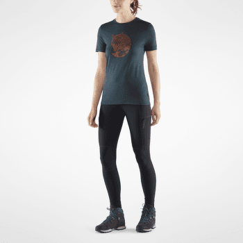 Tricou cu mânecă scurtă Fjällräven Abisko Wool Fox SS Women Lavender Mist- Dark Navy