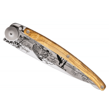 Cuțit Deejo Tattoo Van life olive wood