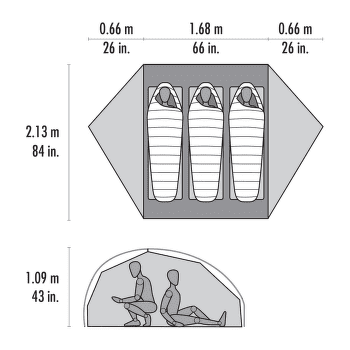 Stat MSR FreeLite 3 Green Tent V3